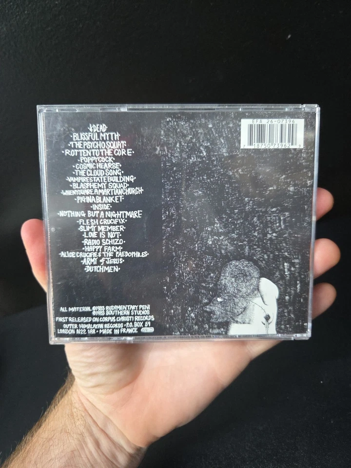 Rudimentary Peni Death Church Cd 1994 1st France Press W/Hype Sticker EX GRAIL Foto 4 de 4