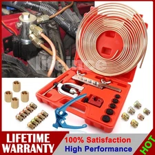 New 25FT 3/16 Copper Pipe Flaring Tool & Tube Bender Brake Line Pipe Repair Kit