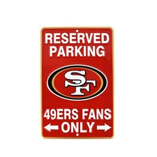 SF Forty Niners Parking Only 49 Metal Sign Game Room Man Cave Garage Wall Decor