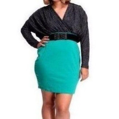Apple Bottoms Python Crush Jet Black Shimmer Dress Women's Size XL