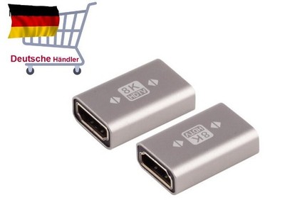 HDMI Adapter Kupplung Verbinder ALU HDMI Kabel 8K@60Hz 4K@120Hz ARC HDR10