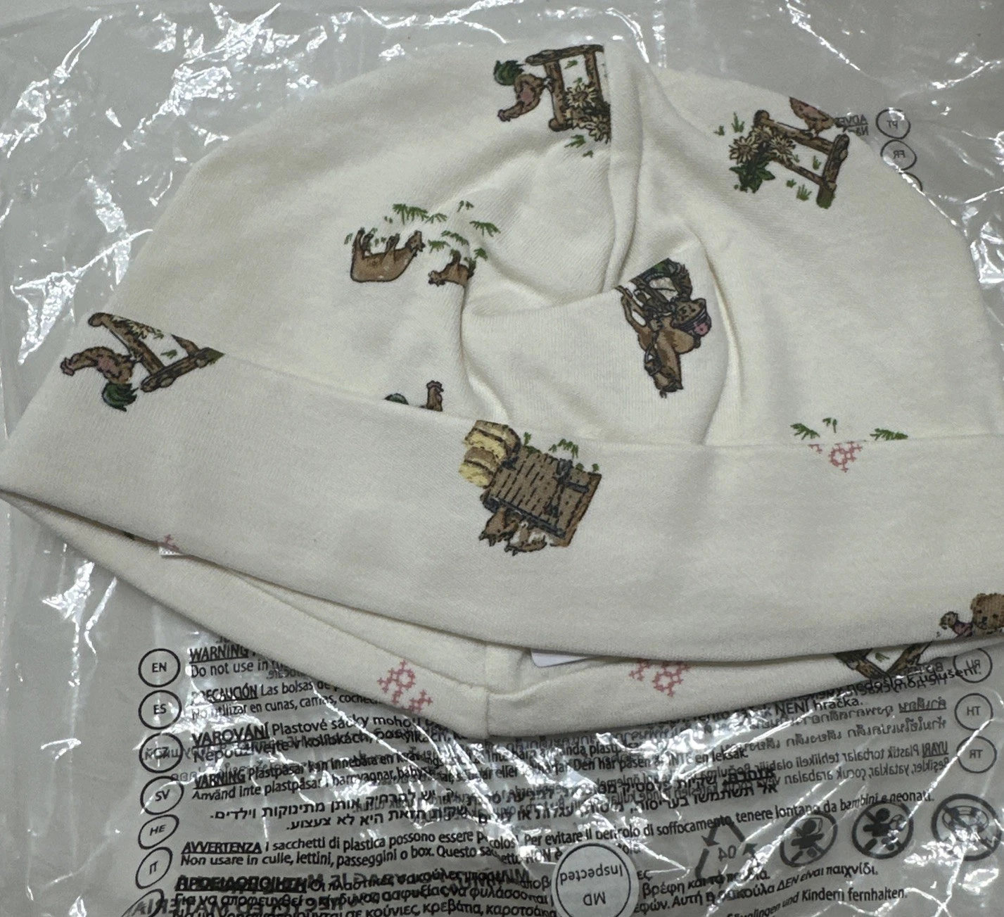 Ralph Lauren Cotton Hat And 3 Socks Baby Girl One Size Polo Bear