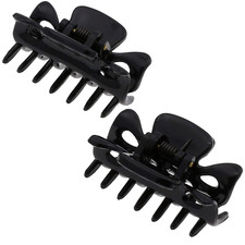 Paris CP3027 French Hair Clip for Women, 1.5 inch Set of 2 Black Girls Hair Claw