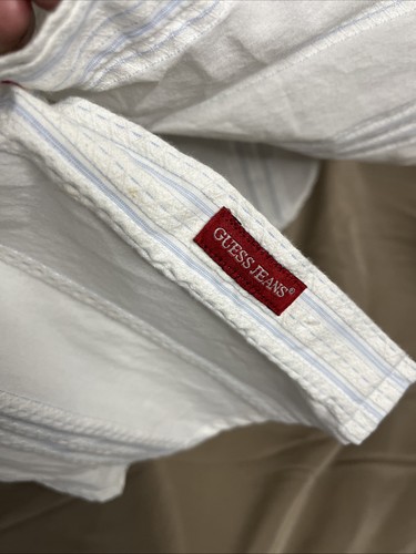 Guess Jeans Men's Size L Short Sleeve Utility Woven Casual Shirts Qty 2 Vintage - Picture 3 of 12