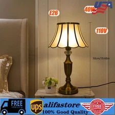 40W Elegant Desk Lamp Bedroom Table Lamp Bedside Reading Desk Light Copper Color