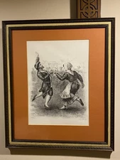 M. BERG, DANCING CHASSIDIM, NUMBERED LITHOGRAPH, 103/200, SIGNED AND FRAME