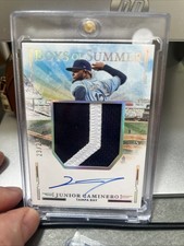 Panini Boys Of Summer Junior Caminero 3-color Patch Auto Holo Silver /25