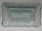 Vintage Tiara by Indiana Glass Last Supper Tray Small Mini Light Blue 5 1/2" L — photo 1
