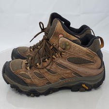 Merrell Moab 2 Mid Waterproof Men 7 Brown Suede Hiking Ankle Boots Vibram