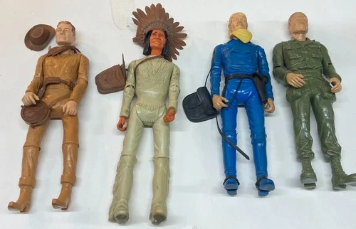 Vintage Marx Toys Johnny West 12" Figures Lot