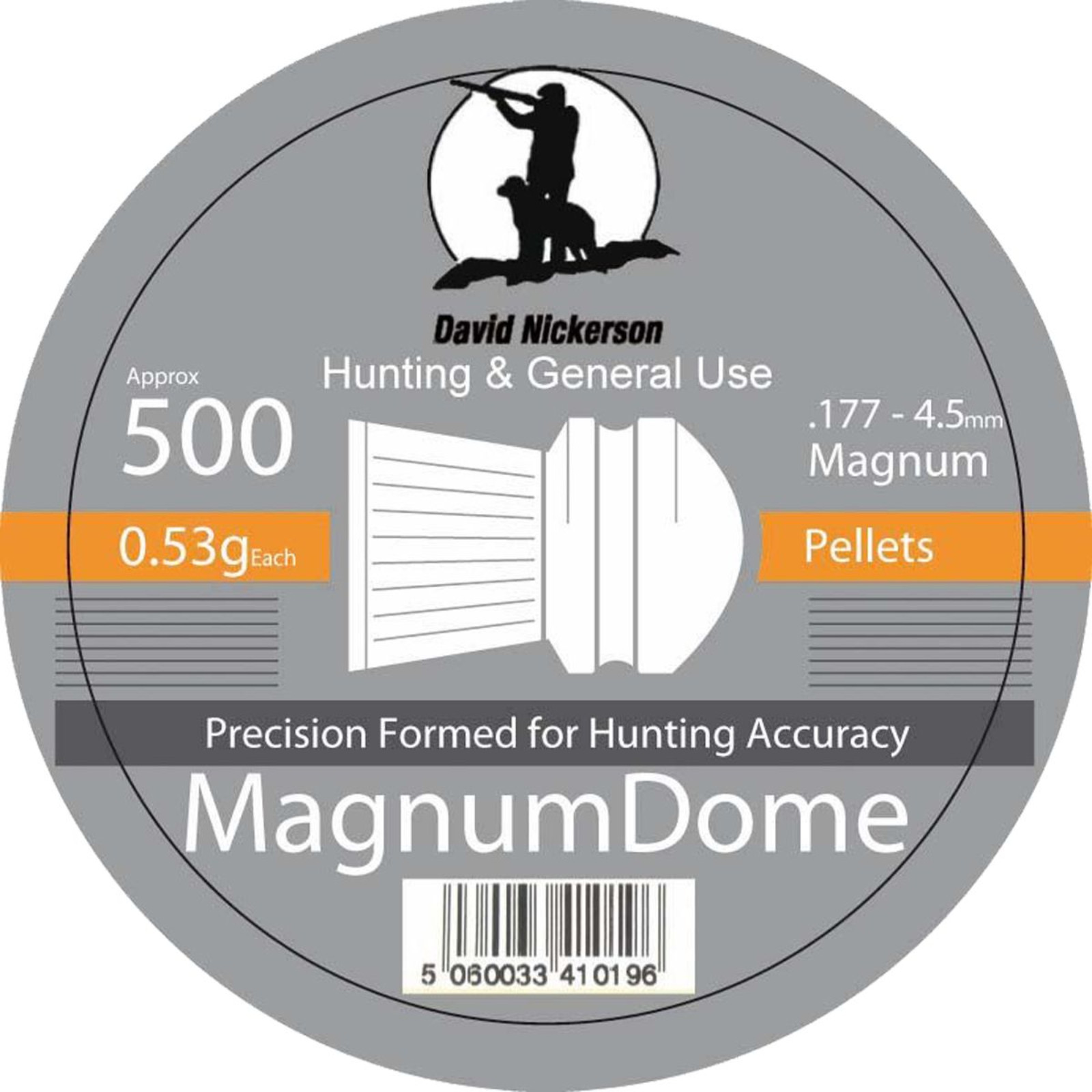 Airgun Pellets David Nickerson Magnum Domed .177 4.5mm Air Rifle Pistol 500 Tin