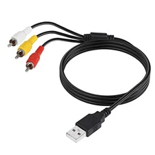 YACSEJAO USB to 3RCA Composite Cable