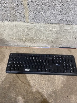 Trust Wireless Keyboard Full Size UK Layout Black Computer PC