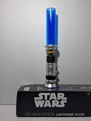 Disneys STAR WARS Obi-Wan Kenobi Glass Lightsaber Champagne Fluke 12.5'' Tall