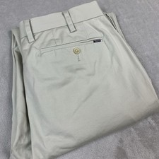 Polo Ralph Lauren Pants Mens 32x30  Beige Chinos Stretch Classic Fit Flat Front