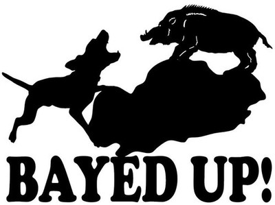 Bayed Up Hog Decal MD Wildlife Hunting Window Sticker Truck Graphic