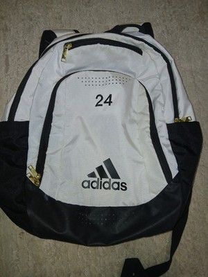 adidas backpack ebay Adidas Backpack , White, Embroidered With 24, Used, Needs Cleaned