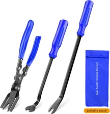 GOOACC Auto Trim Removal Tool Set 3Pcs No Scratch 3PCS Fastener Remover, Blue 