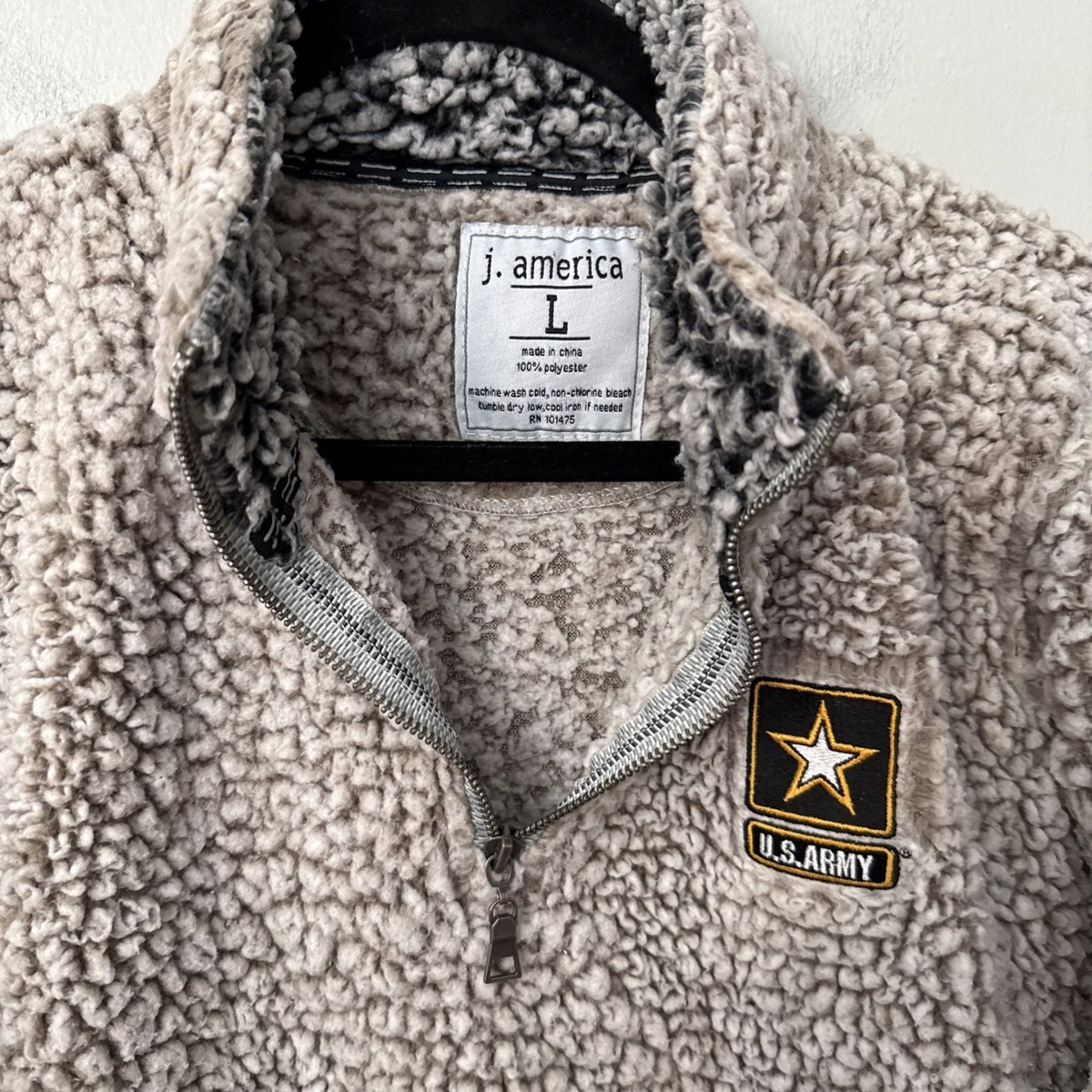 J America US Army Sherpa Pullover 1/4 Zip Size Large | eBay