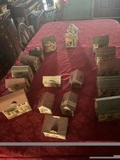 McLoughlin Antique 1897 set of 17 Houses/Businesses/Church My Pretty Village 