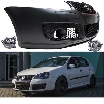 Stoßstange Vorne + Wabengitter KOMPLETT+ Nebelscheinwerfer passt für VW Golf 5