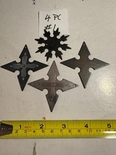 4 Pc Metal Ninja Martial Arts Practice Star - Dull Edges No 1