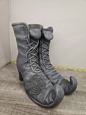 Ceramic Spider Web Witch Boots  Decor October...