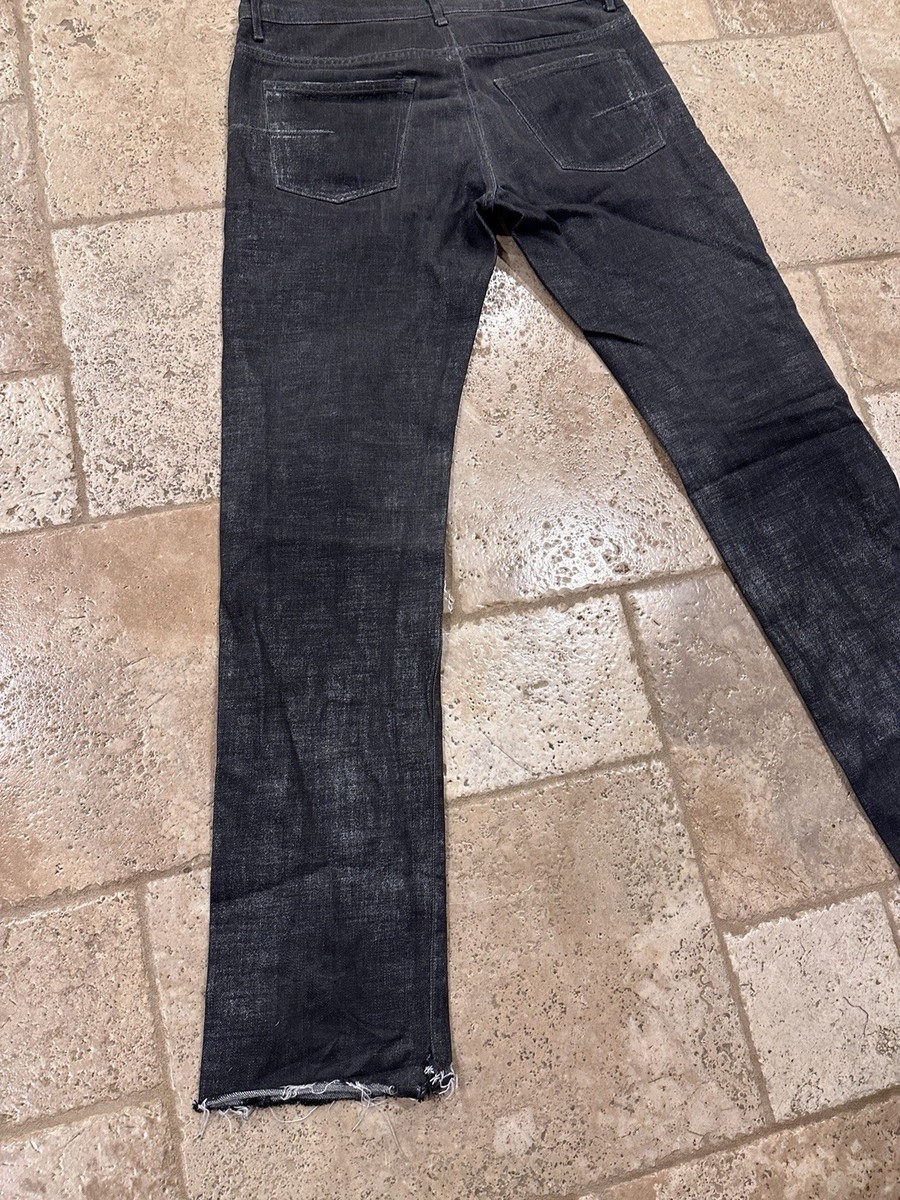 Dior Homme SS08 Radioactive Metallic Wax Black Denim Jeans | eBay
