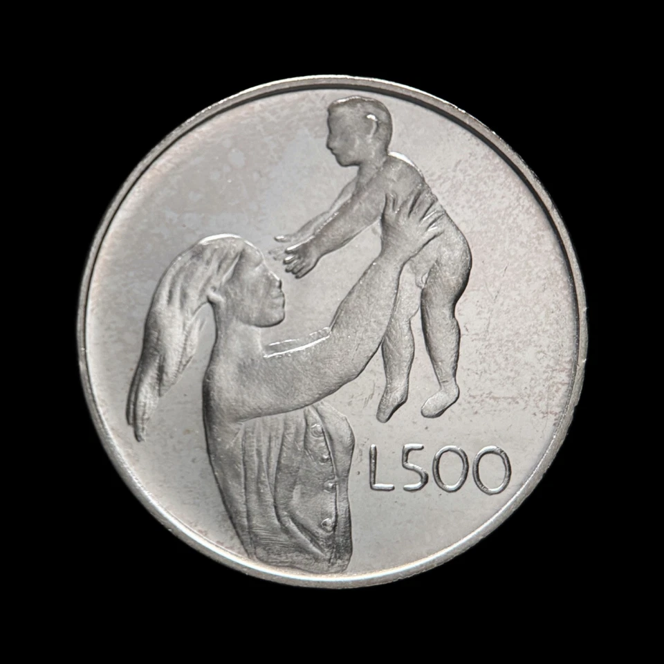 SAN MARINO. 1972, 500 Lire, Silver - Maternity, Mother Lifting Child 6 PL - Image 4 of 4