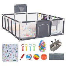 Baby playpen, 79"x71"Baby Playpen with Mat Indoor Outdoor Playpen for Bab