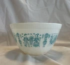Vintage Pyrex Turquoise Butterprint 1 1/2 Pint Small Mixing Bowl VGC