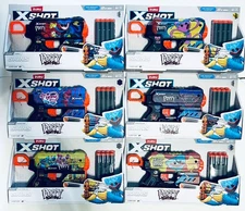 XSHOT Skins Poppy Playtime Toy Dart Blaster by ZURU Complete Set of 6