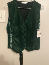Womens LC Lauren Conrad Velvet V-Neck Vest L ...