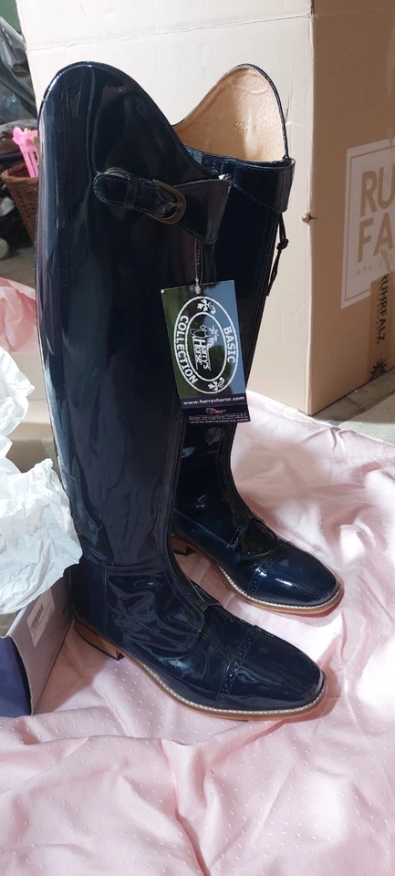 Harry's Horse Reitstiefel Polo Lackleder Gr. 42 - Bild 2 von 4