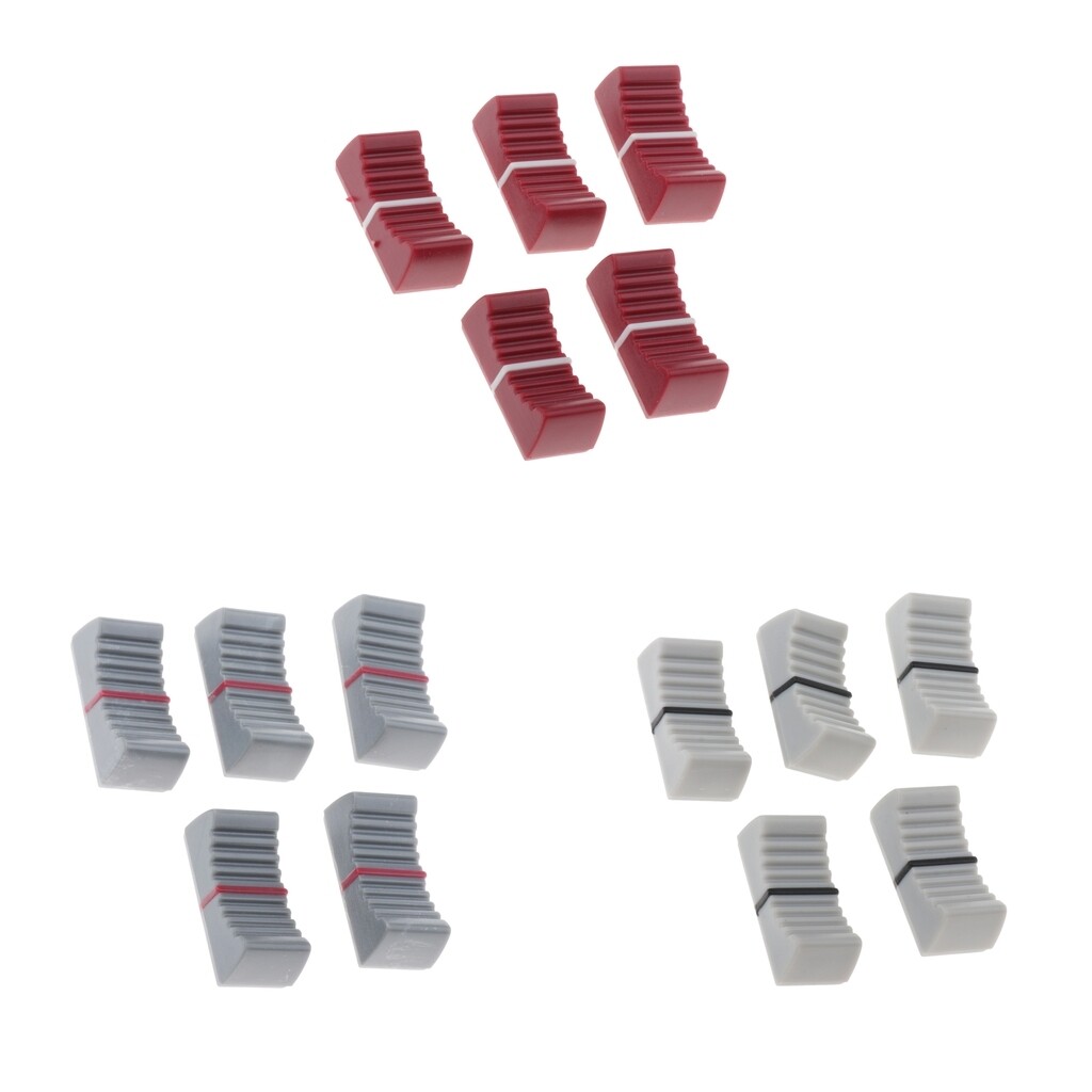 5 x Plastic Mixer Fader Slider Knob Potentiometer Accessory Red eBay