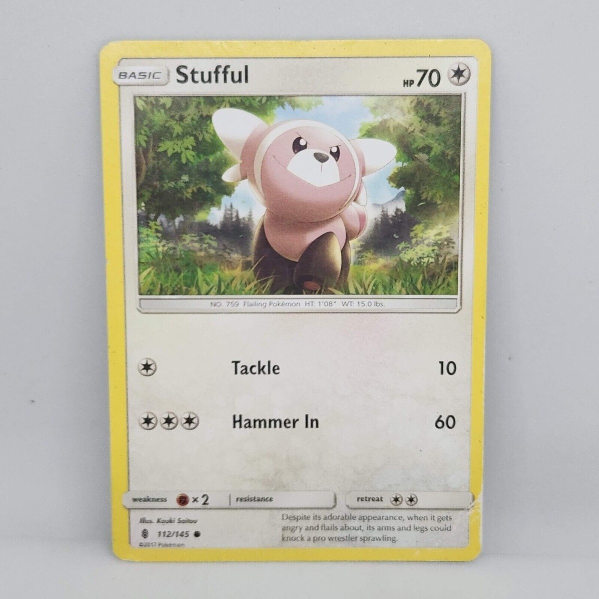 stufful pokemon card value Pokemon Stufful SM Guardians Rising 112/145 Common TCG Basic Card