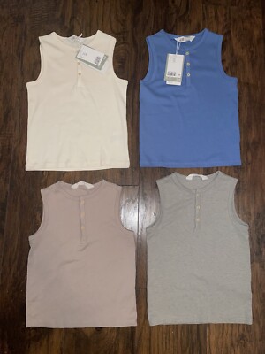うっちゃん　ホワイト M H&M Boys Sleeveless Cotton Shirts 5/6 | eBay