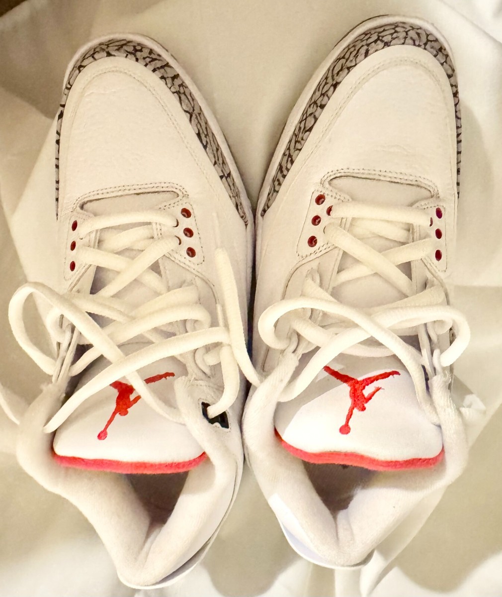 Nike Air Jordan Golf Retro 3 G Shoes White Cement Mens's SZ 9