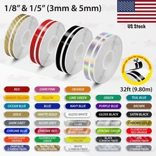 1/8" & 1/5" PIN STRIPES Car Motorcycle Truck Twin Lines TAPE Vinyl Stickers
