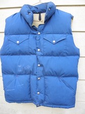 North Face Vintage Goose Down Vest LARGE Dark Blue northface