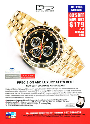DANIEL STEIGER WATCH MAGAZINE promo ad #22  VERY RARE 2013 ''NOT A WATCH''
