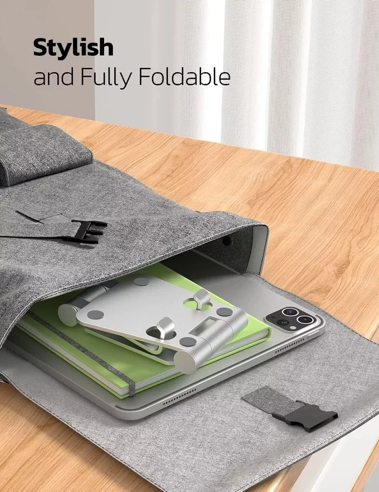 Soporte plegable para teléfono celular para tableta de escritorio para iPhone Samsung iPad Foto 2 de 4