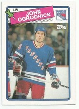 JOHN OGRODNICK 1988-89 TOPPS CARD NM-MT CONDITION NEW YORK RANGERS