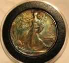 1943 WALKING LIBERTY HALF DOLLAR TONED AND UNCIRCULATED ( GREAT GIFT )