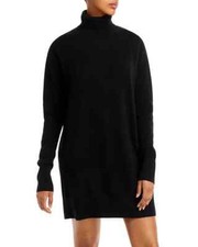 Aqua Cashmere Turtleneck Cashmere Dress L133108 Women's Size S