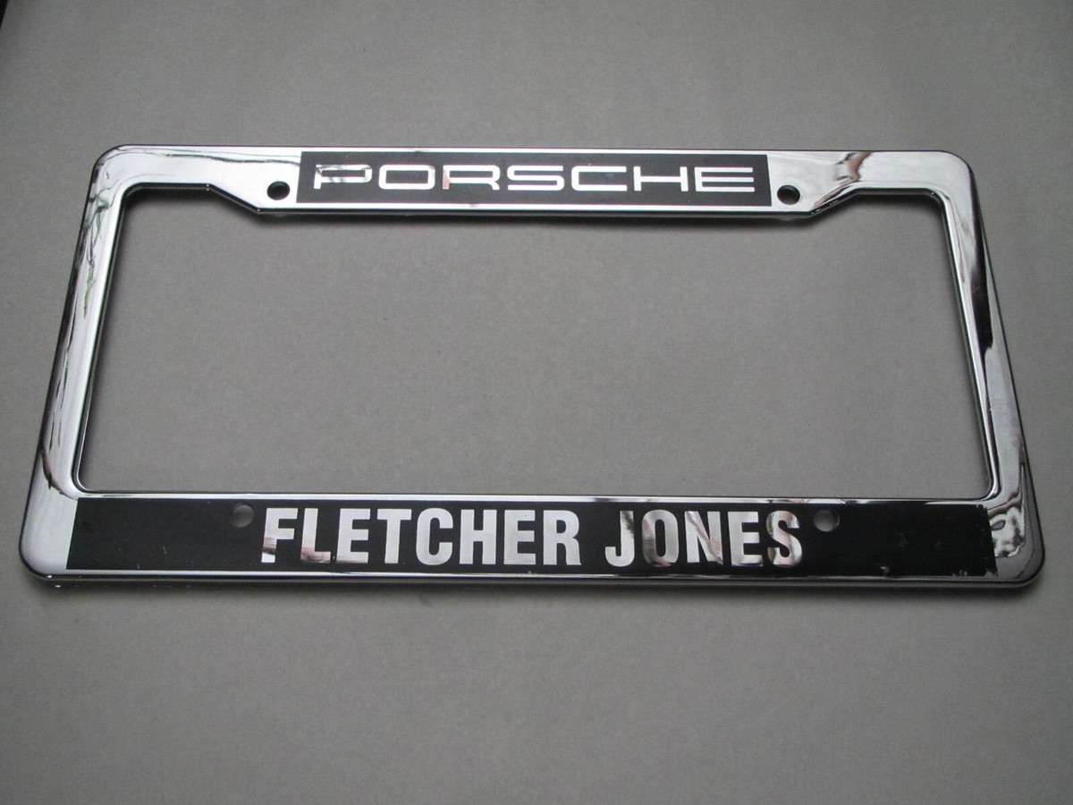 Porsche Fletcher Jones License Plate Frame Dealership Plastic | eBay