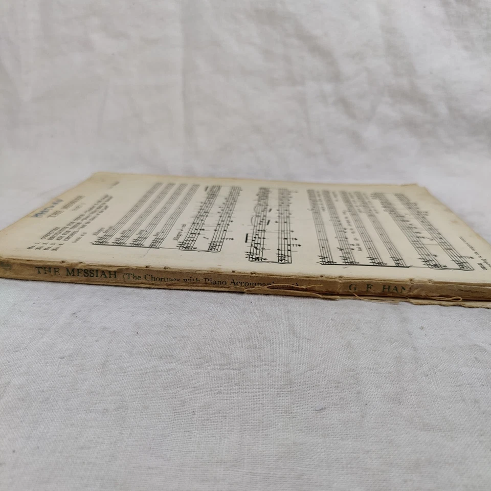 Raro De Colección Años 50 Impresión "El Mesías" Un Oratorio Sagrado Por George Frederick Handel Foto 3 de 4
