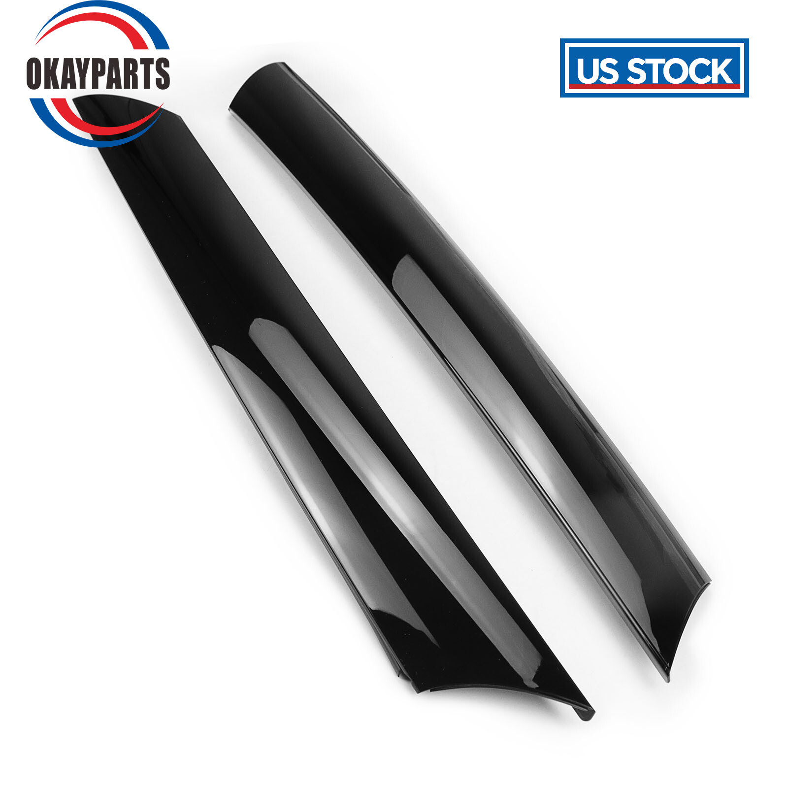 Pair Left & Right Windshield A-Pillar Trim Panel Molding for Kia Soul 2010-2013 