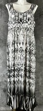 Style & Co Black & White Stretchy Knit Maxi Dress sz 3X (15276)