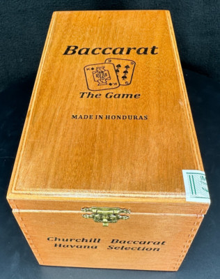 Baccarat The Game Churchill Havana Selection Exquisite Empty Wooden Cigar Box